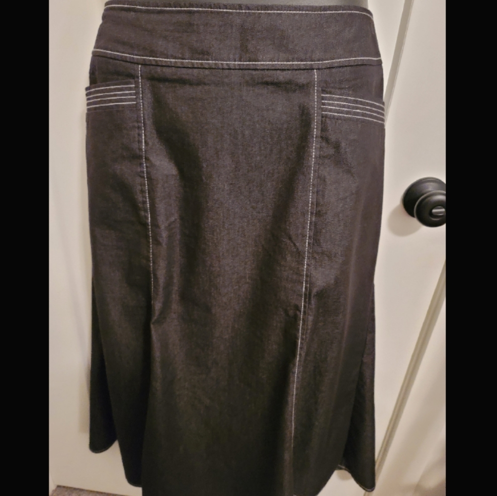 Denim maxi skirt